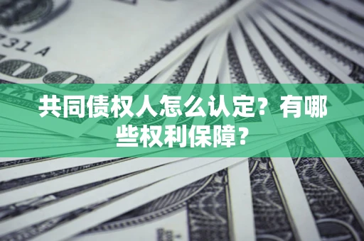 北京共同债权人怎么认定？有哪些权利保障？